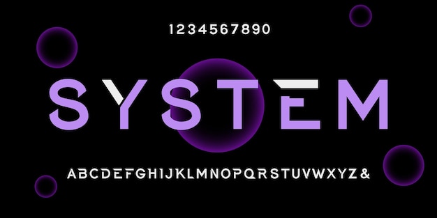 Futuristic style vector capital letters