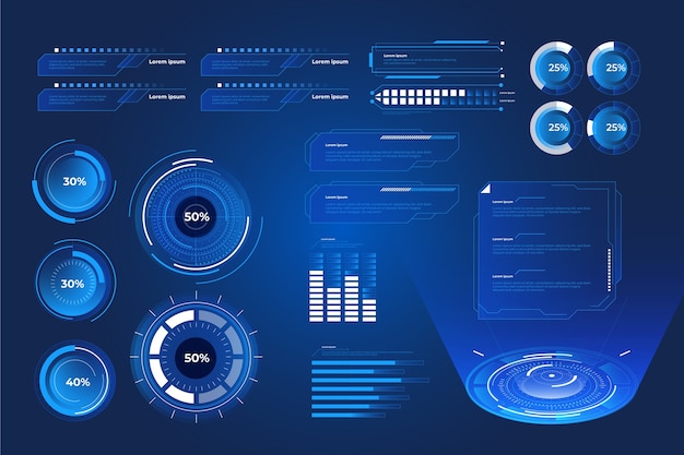 Futuristic technology infographic