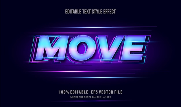 Futuristic Text style Effect. editable text 