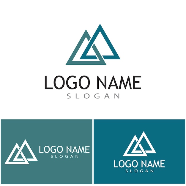 Futuristic Triangle Chain logo design inspiration