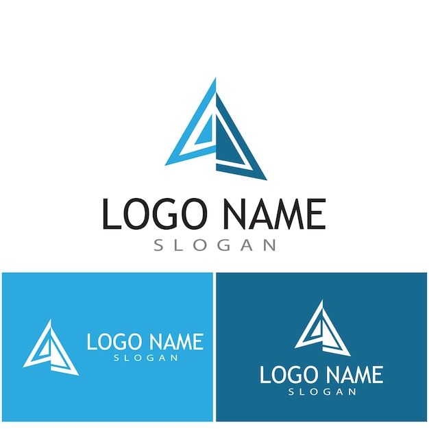 Futuristic Triangle Chain logo design inspiration