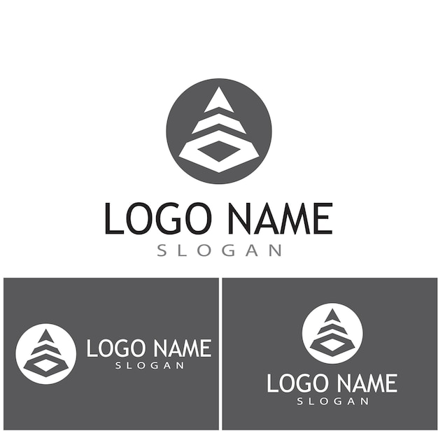 Futuristic Triangle Chain logo design inspiration