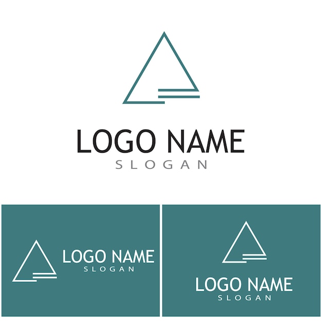 Futuristic Triangle Chain logo design inspiration