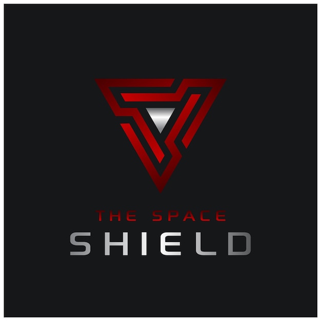 Futuristic Triangle Shield for Modern Robot Tech Technology Space Symbol logo design inspiration