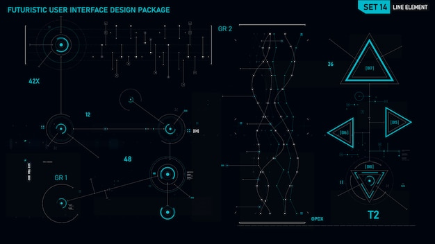 Futuristic user interface element 