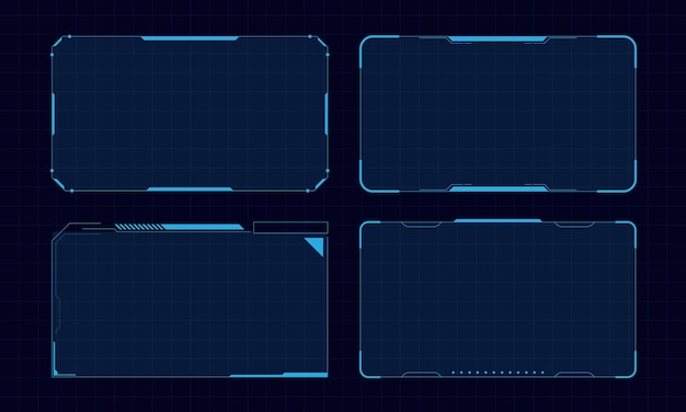 Futuristic user interface illustration frame