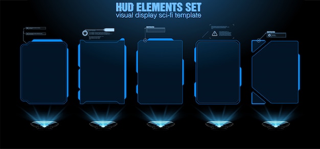 Futuristic Vector HUD Interface Screen Design.