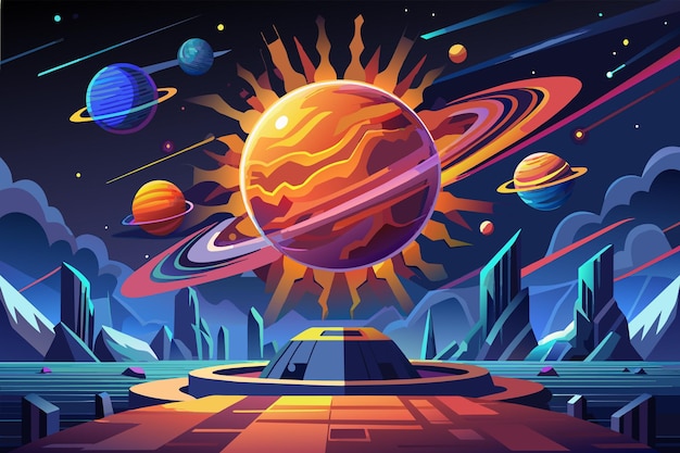 A futuristic vector illustration supernova