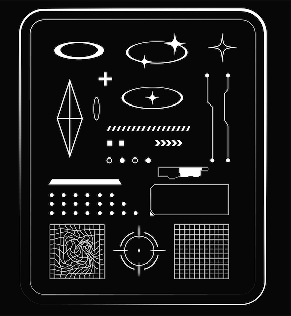 Futurustic Element Shapes Vector