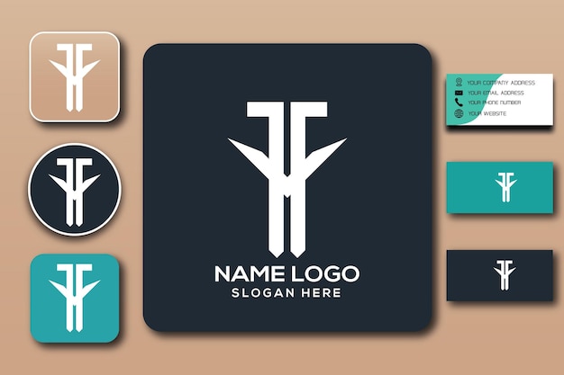 FVF monogram logo template color editable