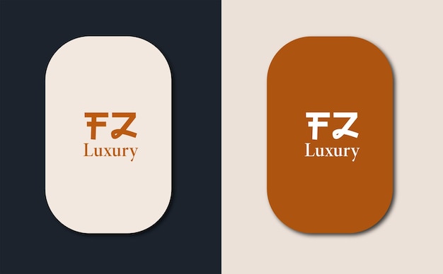 FZ Logo design vector in Chinese letters