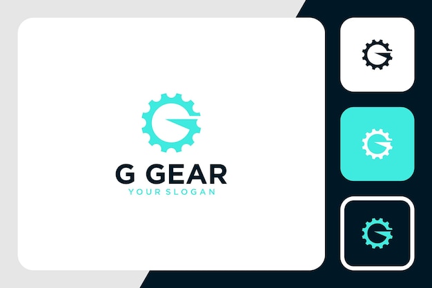 g gear logo design or letter g with gear