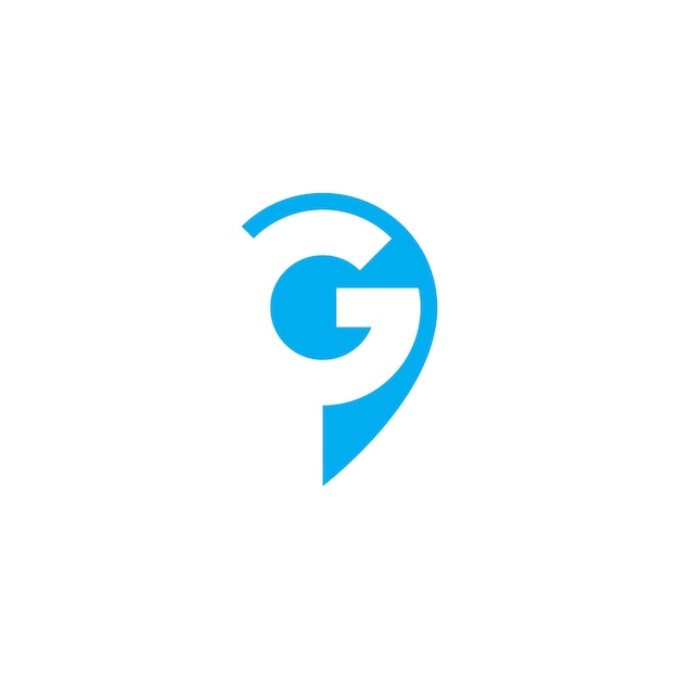 G initial based GPS logo vector symbol