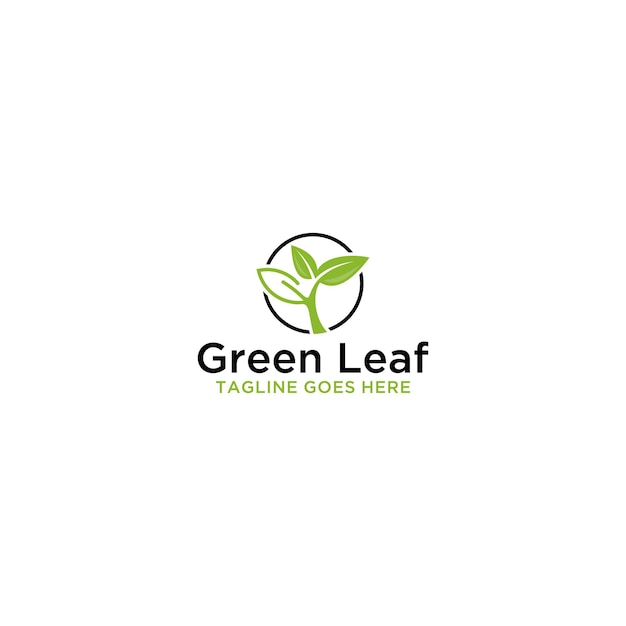 G Initial in Leaf Logo Sign Design