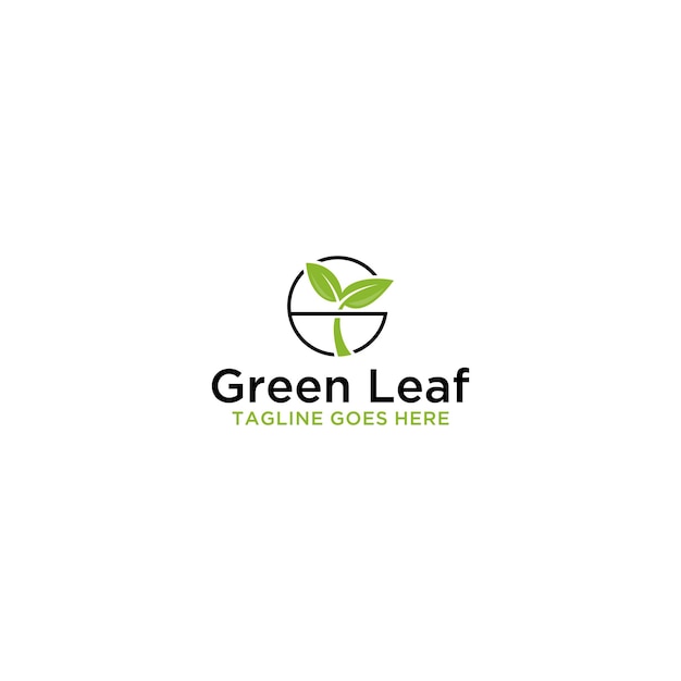 G Initial in Leaf Logo Sign Design