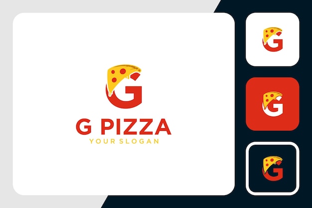 g logo design with pizza inspiration