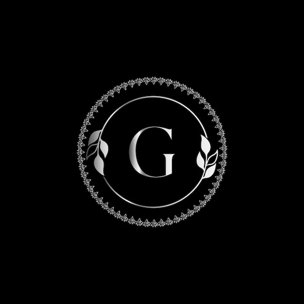 G Monogram logotype for celebration , jewelry wedding, greeting card, invitation Vector Template