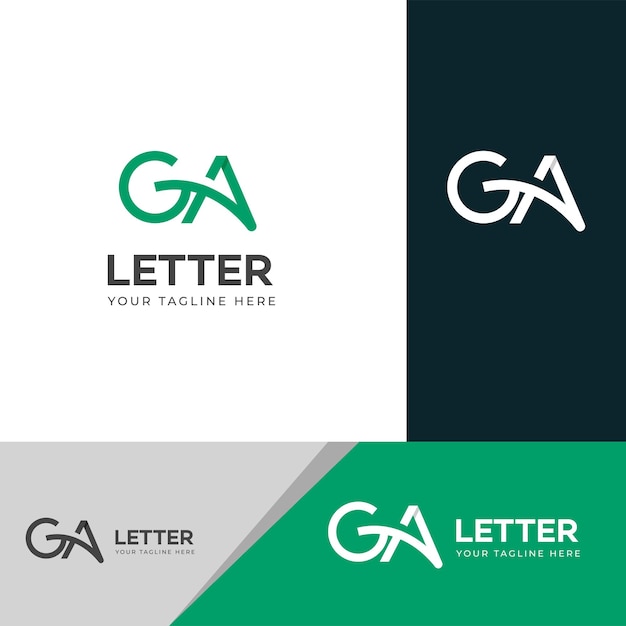 Vector ga ag letter logo