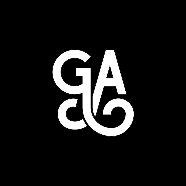 GA letter logo design on black background GA creative initials letter logo concept ga letter design GA white letter design on black background G A g a logo