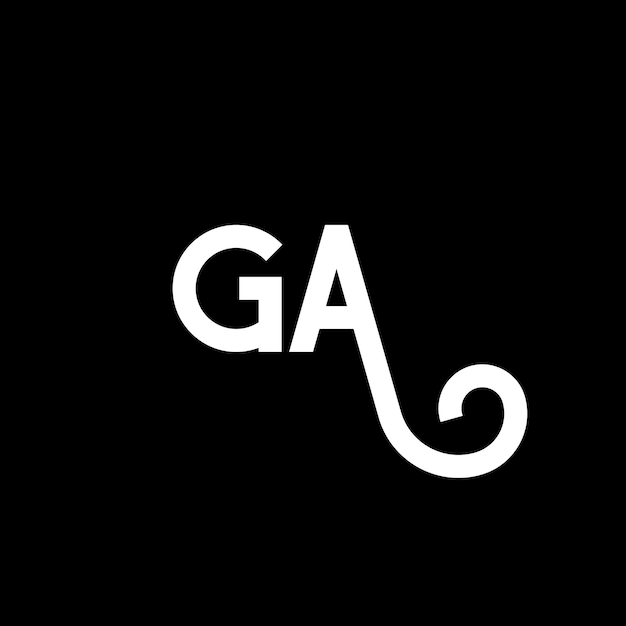 GA letter logo design on black background GA creative initials letter logo concept ga letter design GA white letter design on black background G A g a logo