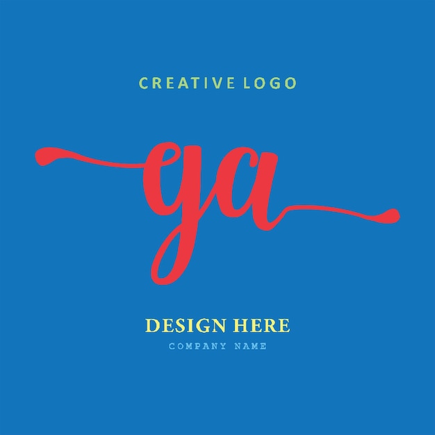 GA lettering logo is simple easy to understand and authoritative