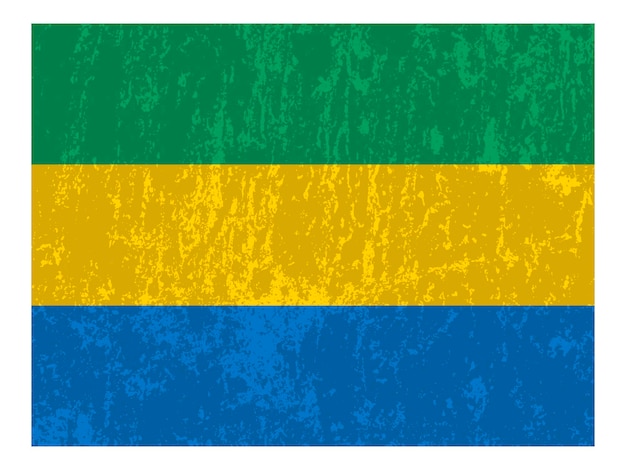 Vector gabon grunge flag official colors and proportion vector illustration