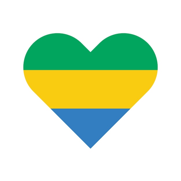 Gabon Heart flag