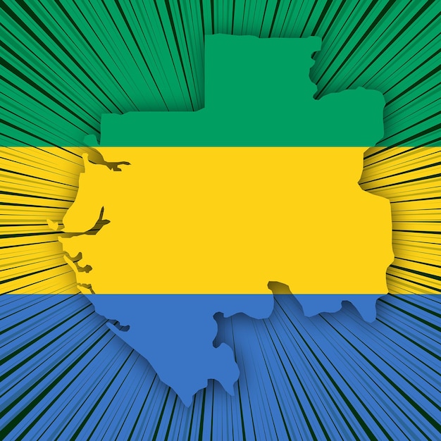 Gabon Independence Day Map Design