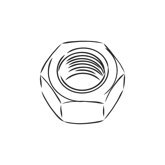 Gadget icon Vector illustration of a bolt and nut