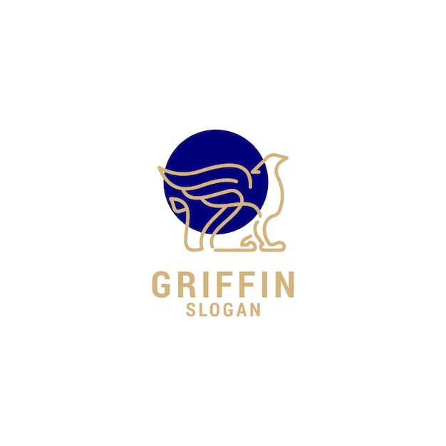 gaiffin logo icon design template luxury lines premium vector