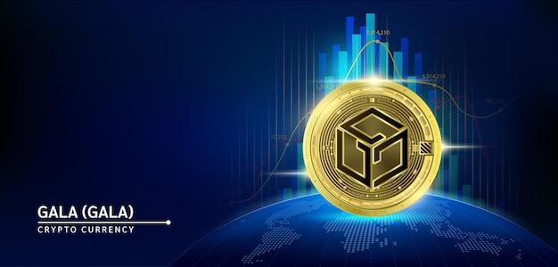 Gala gold coin Token cryptocurrency future Blockchain stock market and crypto currencies