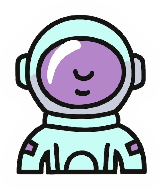 Galactic Exploration A Cartoon Astronaut039s Journey in Space