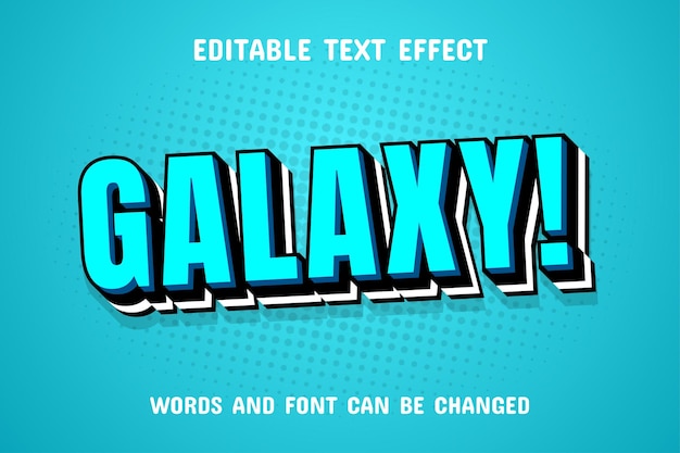 Galaxy 3d text effect