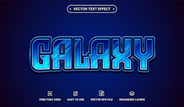 Galaxy Editable Vector Text Effect