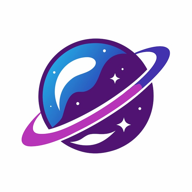 Vector galaxy logo design vector art and illustration