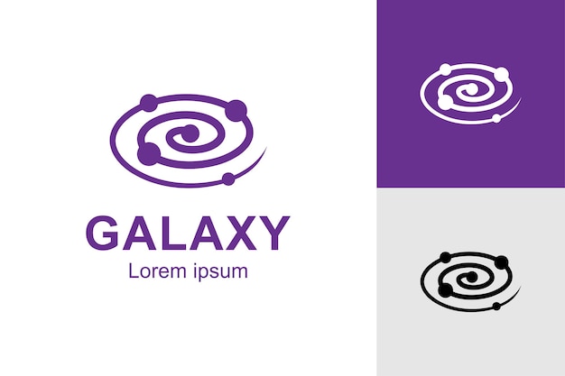 Galaxy planet logo icon symbol for astronomy logo design