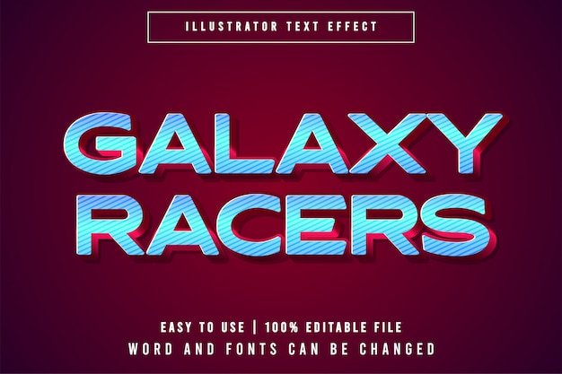 Galaxy Racers, Editable Game Logo Mockup Text Effect Concept