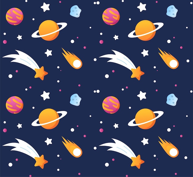 Galaxy seamless pattern