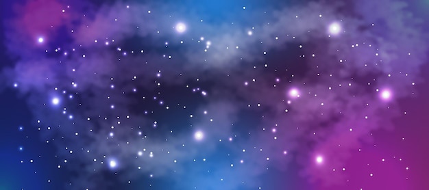 Galaxy space with stars background