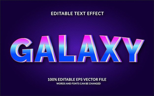 Galaxy Text Effect