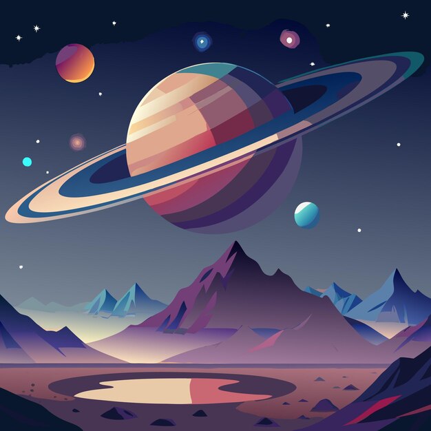 Galaxy Vector Art Graphics Illustration