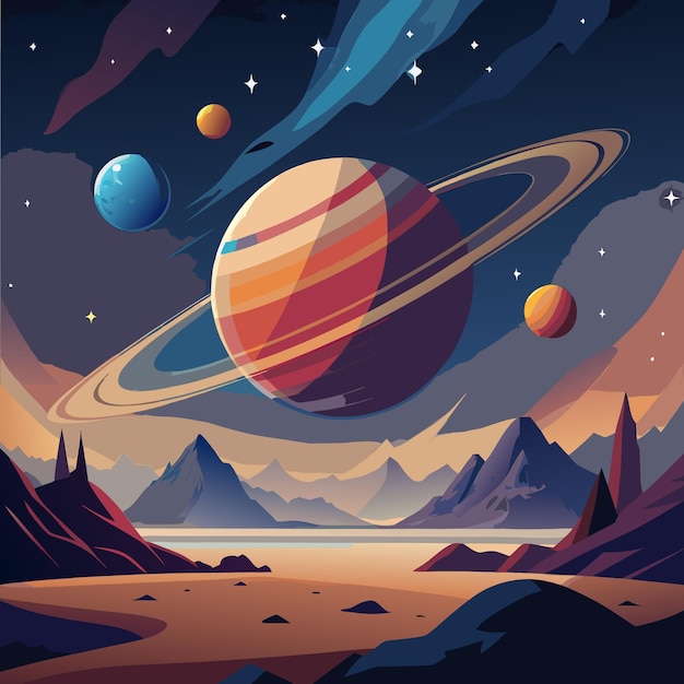 Galaxy Vector Art Graphics Illustration