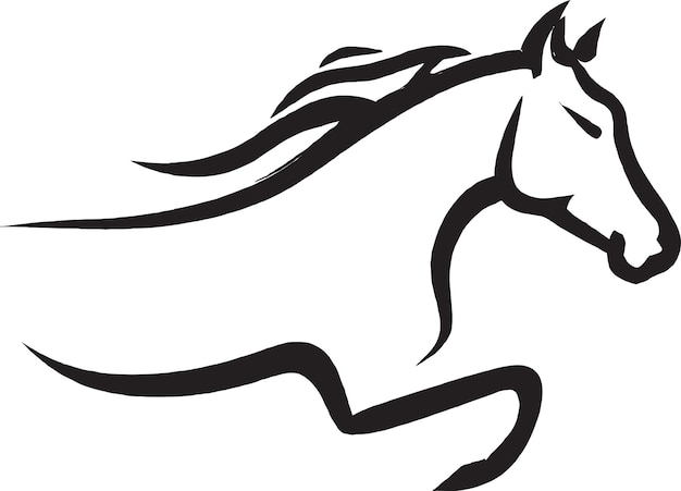 Galloping Horse Vector Illustration