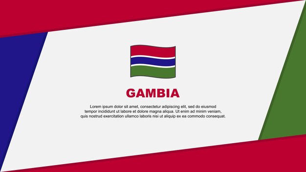 Gambia Flag Abstract Background Design Template Gambia Independence Day Banner Cartoon Vector Illustration Gambia Banner