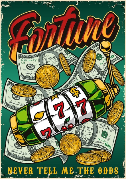 Gambling colorful poster