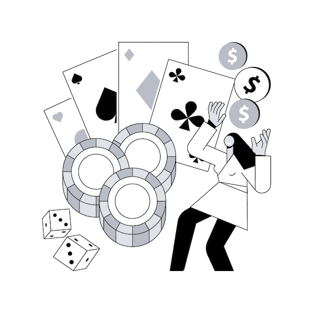 Vector gambling income abstract concept vector illustration