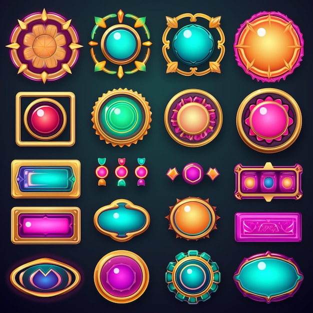 Game buttons for ui and ux game