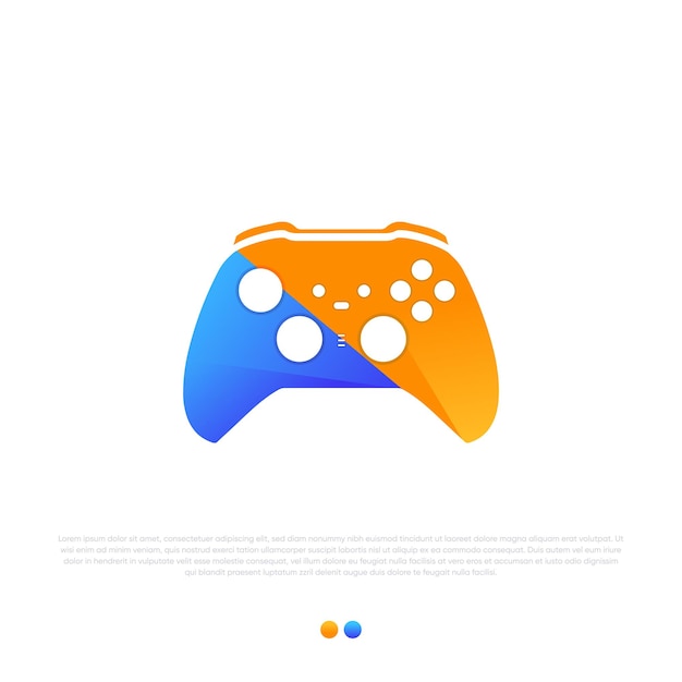 Game console logo design premium vector