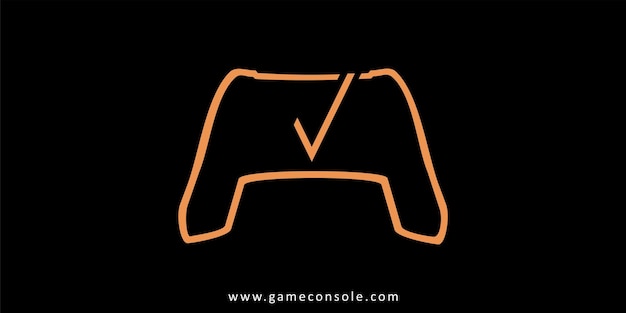 Game Console Logo Design with Letter V