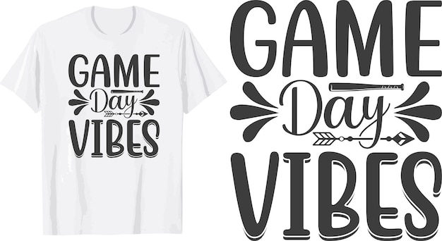 game day vibes svg t shirt design